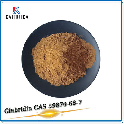 Glabridin Natürliche kosmetische Rohstoffe Wasserlösliches Hautbleichmittel Lakritzpulver CAS 59870-68-7